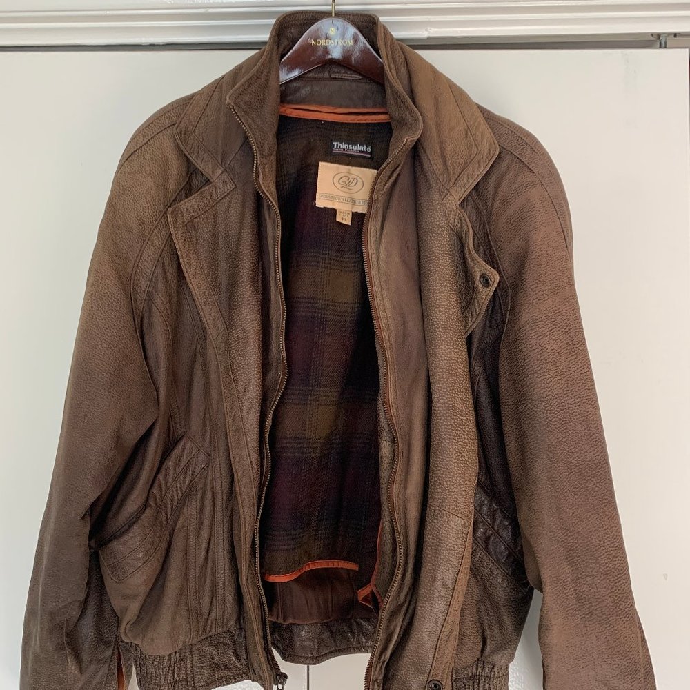 Georgetown Leather Bomber Jacket - image 1